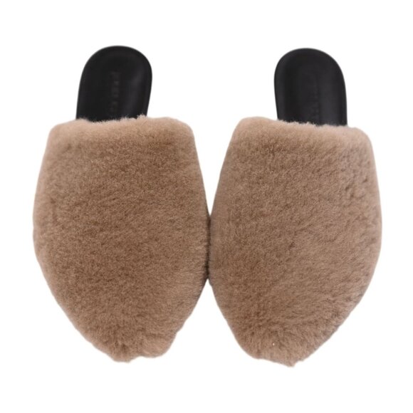 Jenni Kayne Shearling Mule in Natural Tan
